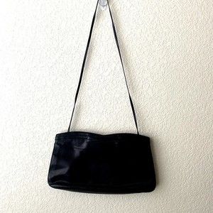 Vintage Morris Moskowitz Womens Leather Shoulder Bag Black